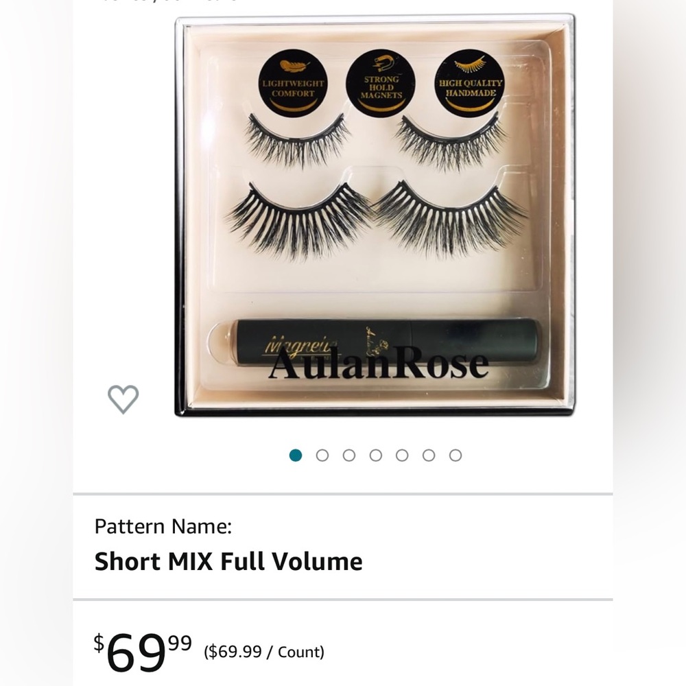 Magnetic Eyelashes/Faux Mink Short Cat Eye Natural Looking with Eyeliner, Vegan